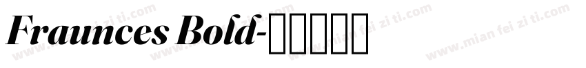 Fraunces Bold字体转换